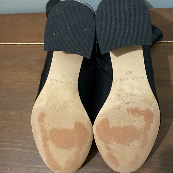 Black booties with bling heels sz. 8.5 - Picture 4 of 6